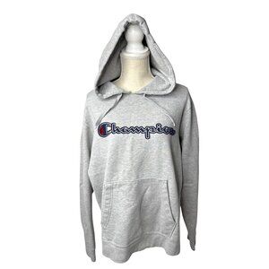 Champion Gray Hoodie Sweatshirt Large